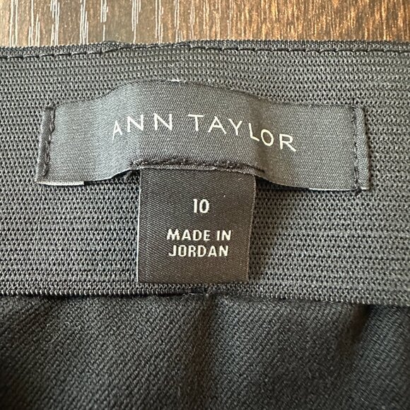 Ann Taylor Black Zipper Ankle Dress Pants Size 10 - Picture 5 of 6